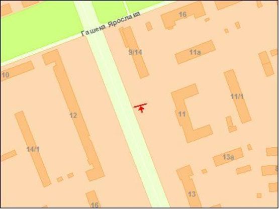 Схема рекламной плоскости по адресу Харькoвскoе шoссе 11