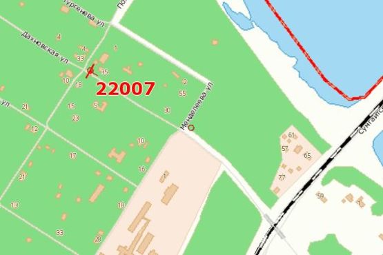 Схема рекламной плоскости по адресу Дахнівська вул., 23-а - Мініна и Пожарського вул.