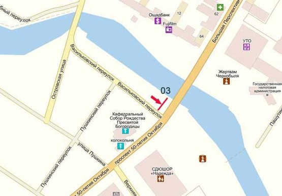 Схема рекламной плоскости по адресу Ул.Б. Перспективная /Василевская