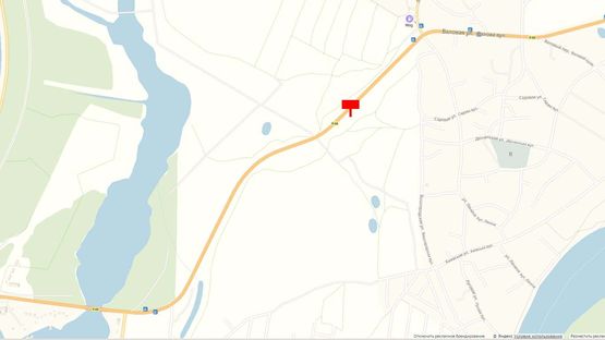 Схема рекламної площини за адресою Трасса Р-69, 1150 м. после поворота на массив "Межречье, справа