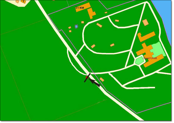 Схема рекламной плоскости по адресу Столичное шоссе/санаторий  "Конча-Заспа" въезд  в город