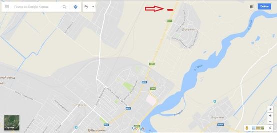 Схема рекламной плоскости по адресу м.Стрий, в'зд у місто