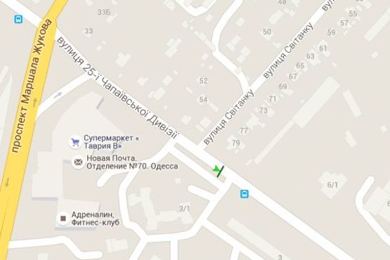 Схема рекламної площини за адресою Інглезі вул. (25-ої Чапаєвської Дивізії вул.), 3