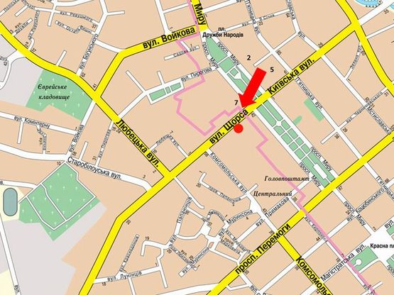 Схема рекламной плоскости по адресу ул Мазепы, 4а, Дом Творчества 1 (сторона Б)