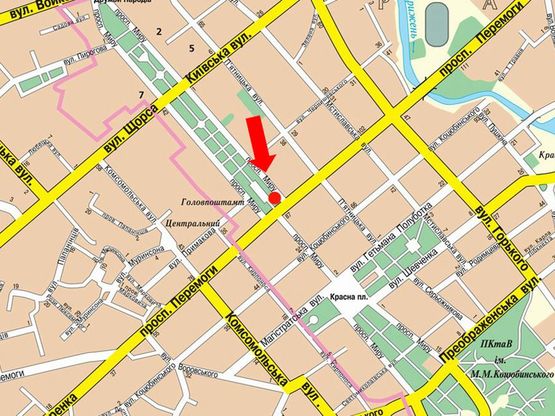 Схема рекламной плоскости по адресу проспект Мира, 33, готель Украина (сторона Б)