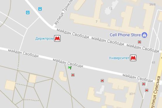 Схема рекламной плоскости по адресу Свободи пл., №4