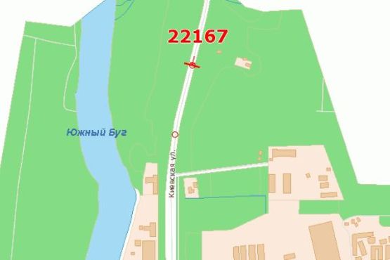 Схема рекламной плоскости по адресу Київська вул. (в'їзд в місто з боку Києва)