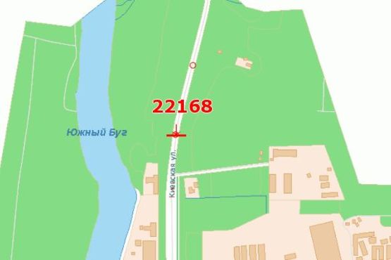 Схема рекламной плоскости по адресу Київська вул. (в'їзд в місто з боку Києва)