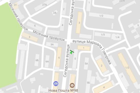 Схема рекламної площини за адресою Сегедська вул., 5 - Маршала Говорова вул.