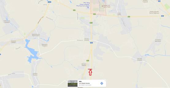 Схема рекламної площини за адресою Обїздна М-06, Київ-Чоп, в напрямку в'їзду до Львова, перед вїздом с. Ков'ярі, перед АЗС WOG