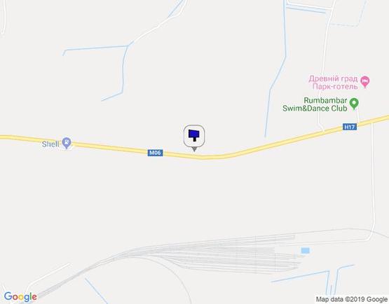 Схема рекламной плоскости по адресу Обїздна Н-17, Підїзд до м.Львова, після гот. Древній Град в сторону Львова (нижній)