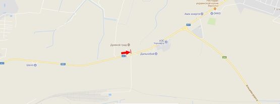 Схема рекламной плоскости по адресу Підїзд до м Львів, км 0+900, праворуч (с Гамаліївка, ГК Древній град, РК Румбамбар)