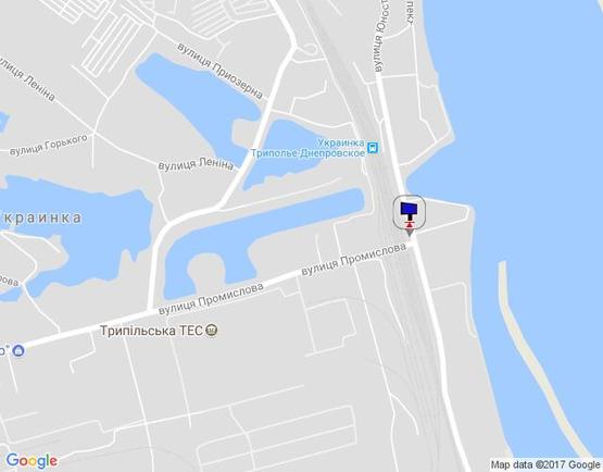 Схема рекламной плоскости по адресу м. Українка, перехрестя вул. Юності та автодороги Р-19 «Обухів-Українка»