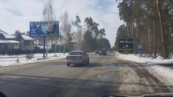 Схема рекламної площини за адресою Десна-Новоселки-Вышгород,возле ресторана Боровик (Б)