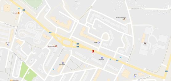 Схема рекламної площини за адресою 80 м. после поворота на пр-т Мазепы