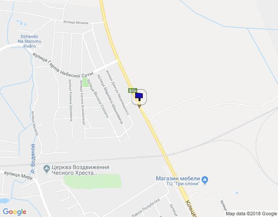 Схема рекламной плоскости по адресу Об'їздна дорога(Lv069)