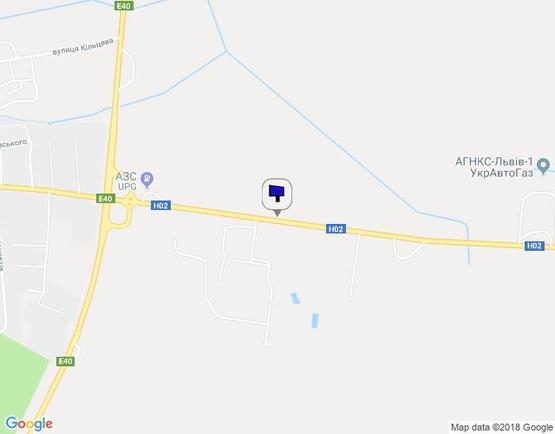 Схема рекламной плоскости по адресу Об'їздна дорога(Lv026)