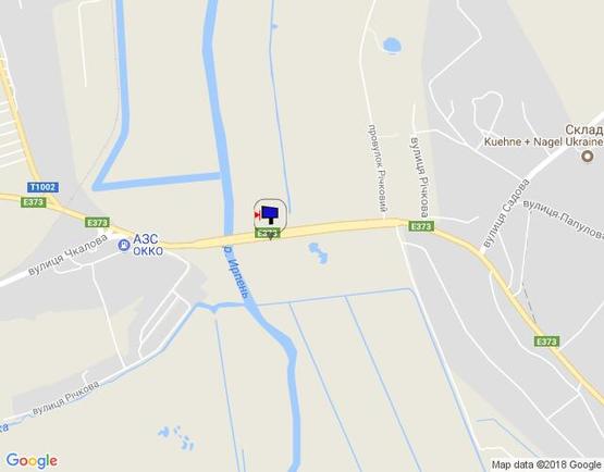 Схема рекламной плоскости по адресу м. Ірпінь, траса М-07, км 23+100 ліво