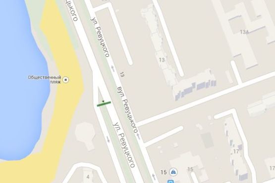 Схема рекламной плоскости по адресу Ревуцького вул., : розподільник навпроти буд. №4 (в напр. разв Тростянецкой вул. и Ахматовой )