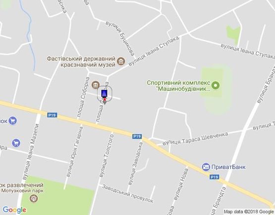 Схема рекламної площини за адресою г.Фастов, ул.Радянская, 4, Торговый центр Европорт,  Еко Маркет