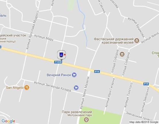 Схема рекламної площини за адресою г.Фастов, ул.Соборная, 38