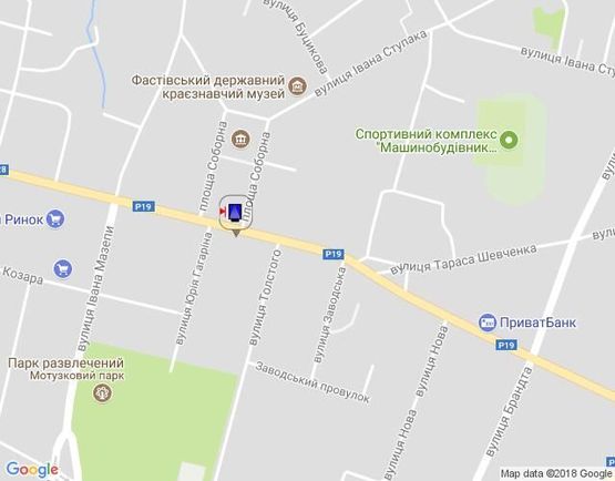 Схема рекламної площини за адресою г.Фастов, ул.Соборная, 27-31