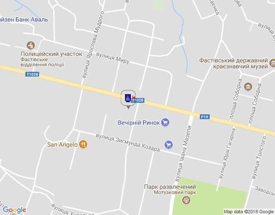 Схема рекламної площини за адресою г.Фастов, ул.Соборная, 59