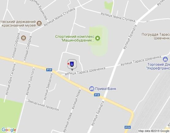 Схема рекламної площини за адресою г.Фастов, ул.Соборная, центральная площадь ДКЖ