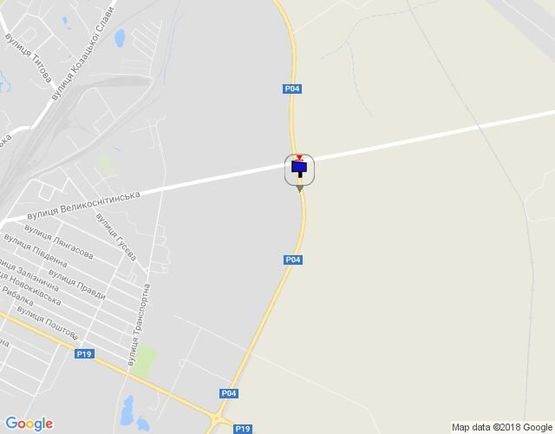 Схема рекламной плоскости по адресу г.Фастов,  перекресток ул.Великоснетинская и Кольцевая дорога