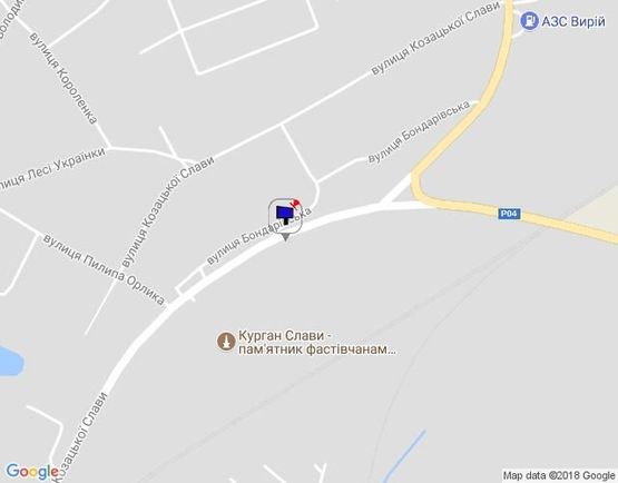 Схема рекламной плоскости по адресу ул. Щербакова, возле Кургана Славы, въезд с Киева, Белой Церкви, Бышева,