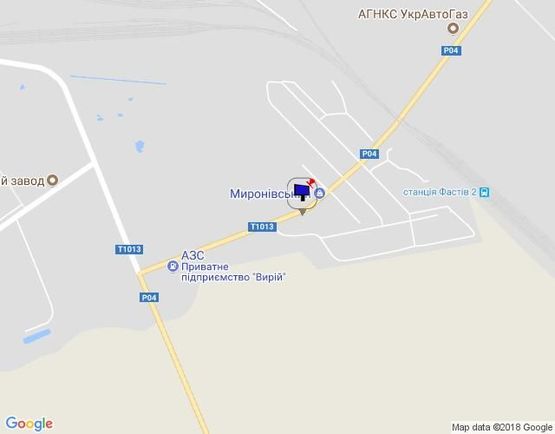 Схема рекламной плоскости по адресу Окружная дорога, жилмассив Мироновский парк, 200м от ул. Ломоносова, выезд на Белую Церковь