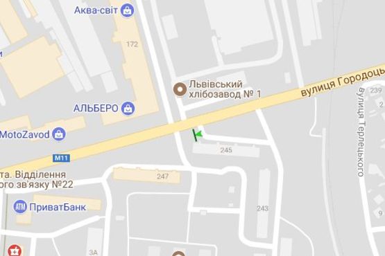 Схема рекламной плоскости по адресу Городоцька вул., 245