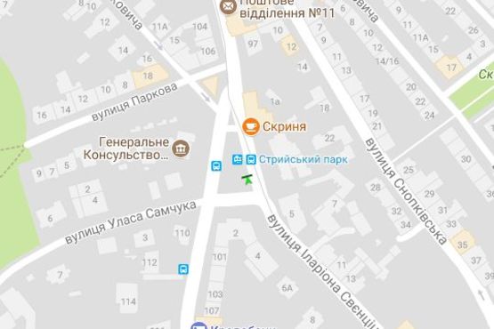 Схема рекламной плоскости по адресу Івана Франка вул., 108