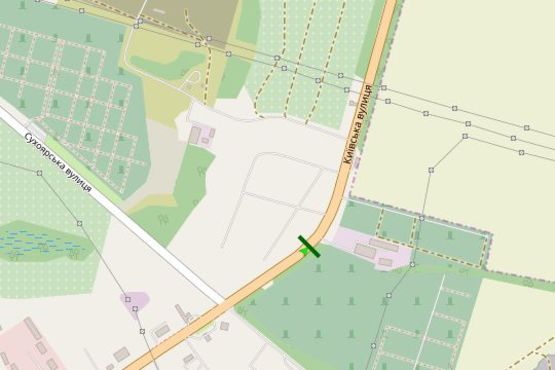 Схема рекламной плоскости по адресу Київська вул., в'їзд/виїзд з міста