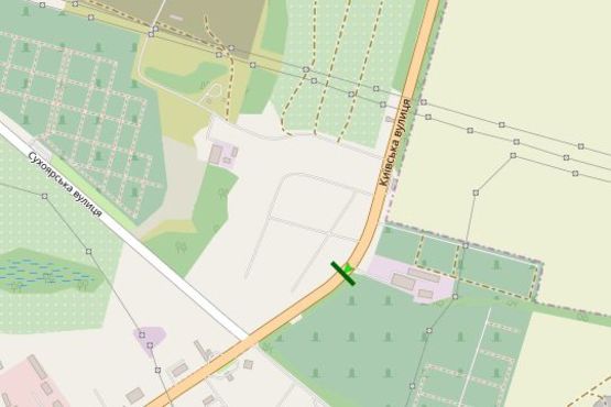 Схема рекламной плоскости по адресу Київська вул., в'їзд/виїзд з міста