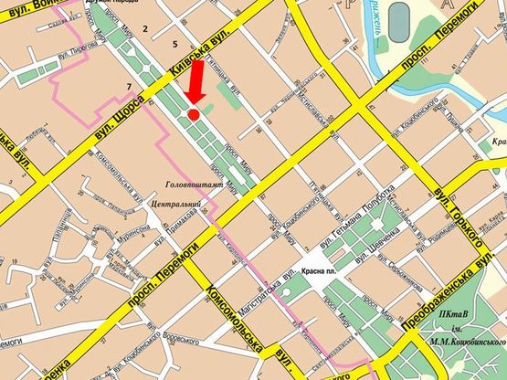 Схема рекламной плоскости по адресу проспект Мира 55, банк ПУМБ (Сторона Б)