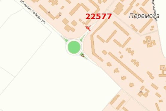 Схема рекламной плоскости по адресу Сумгаїтська вул., 30