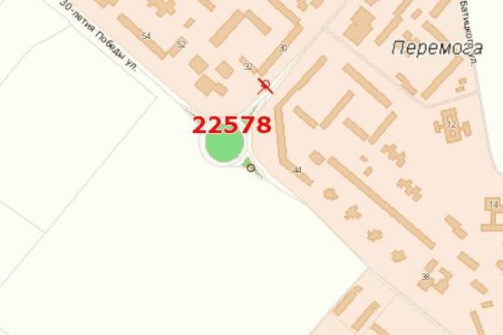 Схема рекламной плоскости по адресу Сумгаїтська вул., 30