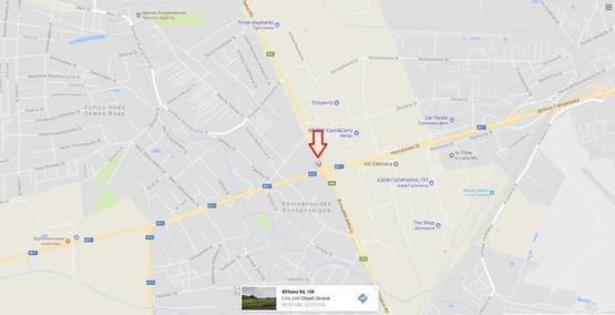 Схема рекламної площини за адресою Об'їзна М-10 З. О. м. Львова, Кільцева розв'язка виїзд від Автосалону Honda, Епіцентру, Метро в напрямку вул. Городоцької (нижній)