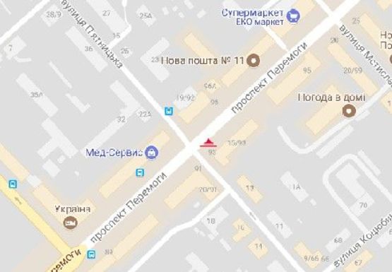 Схема рекламной плоскости по адресу Победы, пр., 93