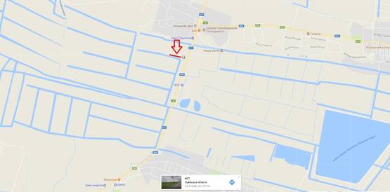 Схема рекламной плоскости по адресу Об'їзна М-06, Київ-Чоп, на виїзді з с.Малі Підліски  в сторону Львова (лівий) 2