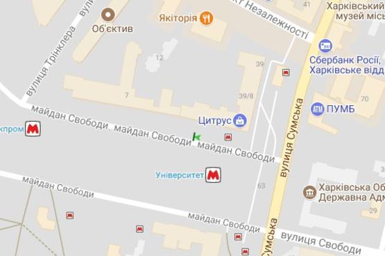 Схема рекламной плоскости по адресу Свободи пл., №6