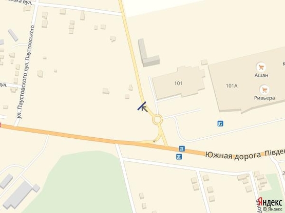 Схема рекламної площини за адресою Заболотного 7 Б (трцРивьера)