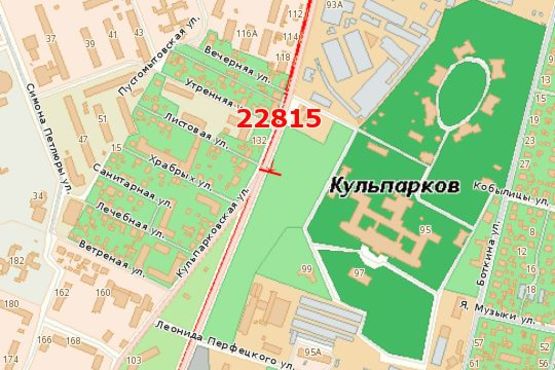 Схема рекламной плоскости по адресу Кульпарківська вул., 95 (з центру)