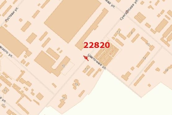 Схема рекламной плоскости по адресу Сумгаїтська вул., 10