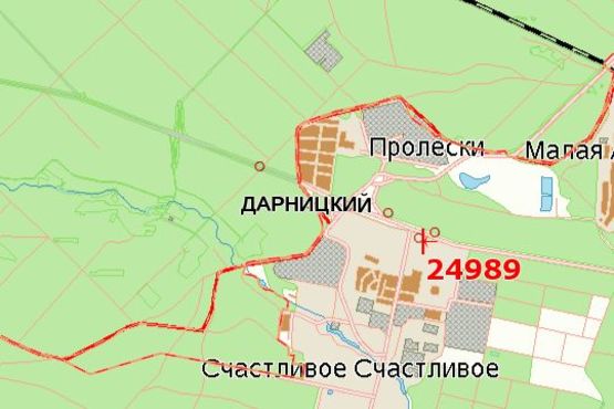 Схема рекламної площини за адресою Київ - Бориспіль, 14км+040м від Києва (№2 справа) (в напр. Києва)