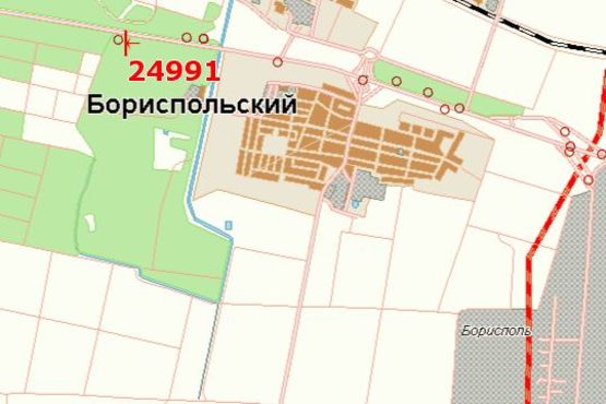 Схема рекламної площини за адресою Київ - Бориспіль, 16км+370м від Києва (№3 справа)  (в напр. Києва)