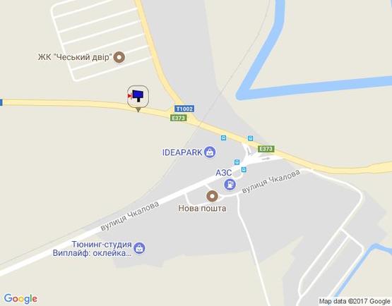 Схема рекламной плоскости по адресу м. Ірпінь, траса М-07, км 23+950 ліво, вул. Свято-Покровська, 30А