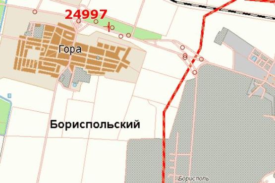 Схема рекламної площини за адресою Київ - Бориспіль, 19км+620м до Києва (№1 зліва)  (в напр. Борисполя)