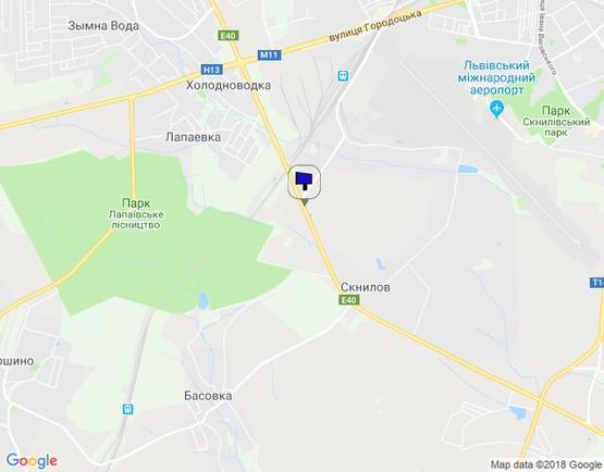 Схема рекламной плоскости по адресу Об'їздна дорога(Lv066)